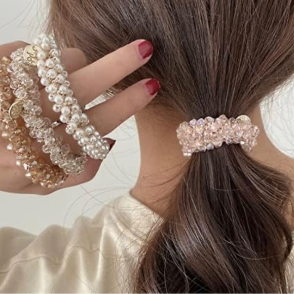 Elegant Crystal Hair Ties Beads - Picture 3 of 4